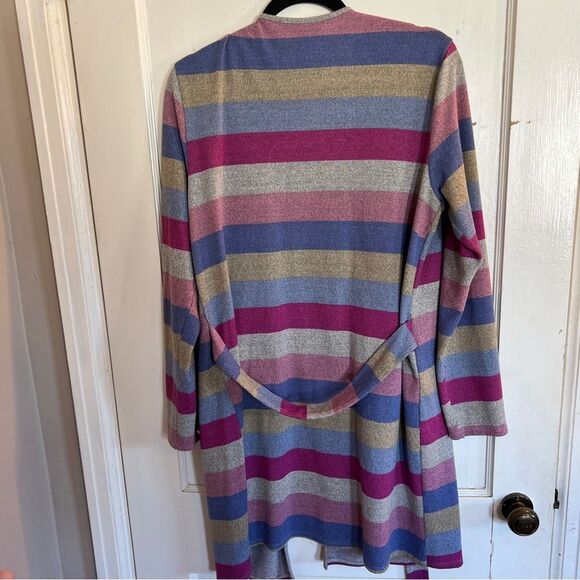 Cute Striped Belted Shrug by Indigo Rose Womens Large - Picture 4 of 9